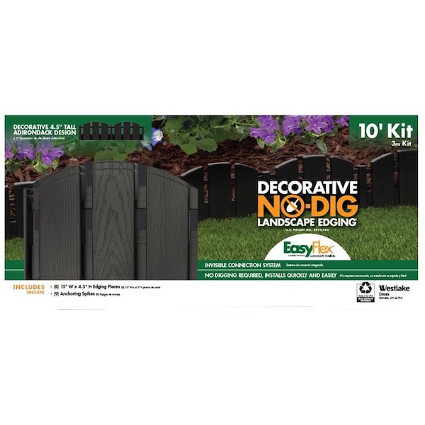 Easyflex EasyFlex 10 ft. L X 4.5 in. H Plastic Black Landscape Edging Kit 3600BK-10-6 - main